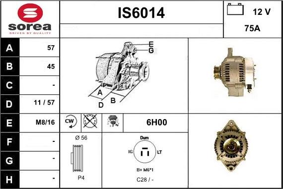 Sera IS6014 - Alternator www.molydon.hr