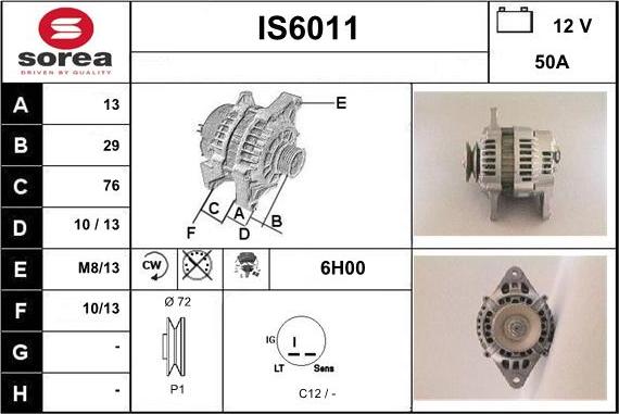 Sera IS6011 - Alternator www.molydon.hr