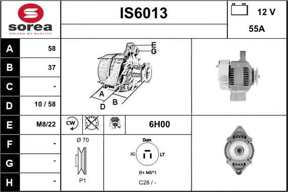 Sera IS6013 - Alternator www.molydon.hr