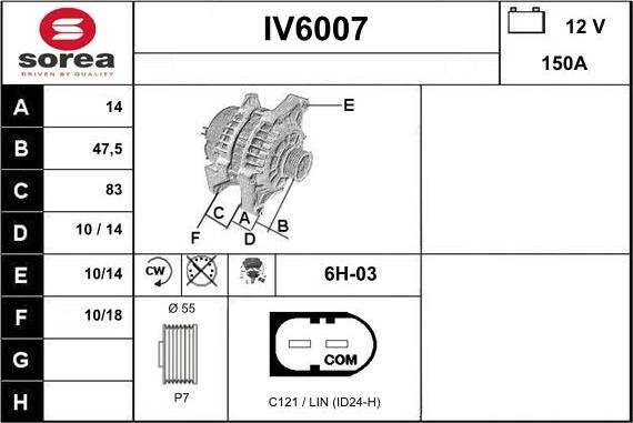 Sera IV6007 - Alternator www.molydon.hr