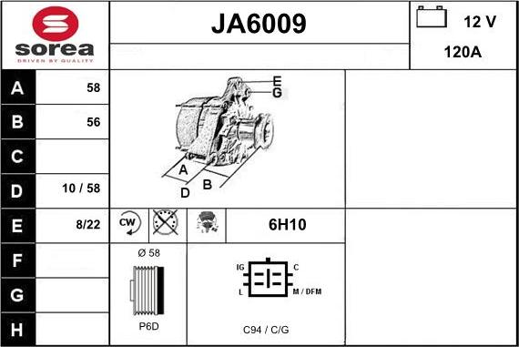 Sera JA6009 - Alternator www.molydon.hr