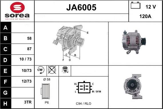 Sera JA6005 - Alternator www.molydon.hr