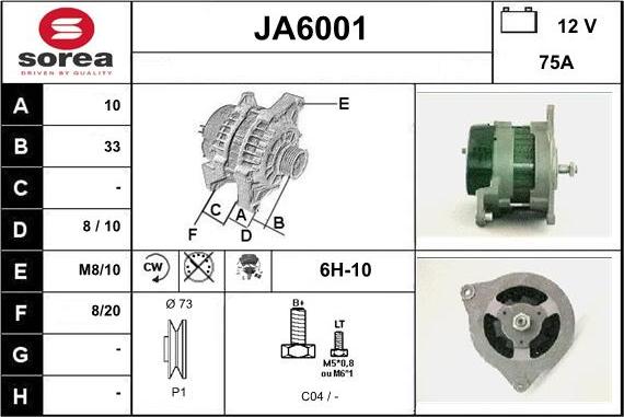 Sera JA6001 - Alternator www.molydon.hr