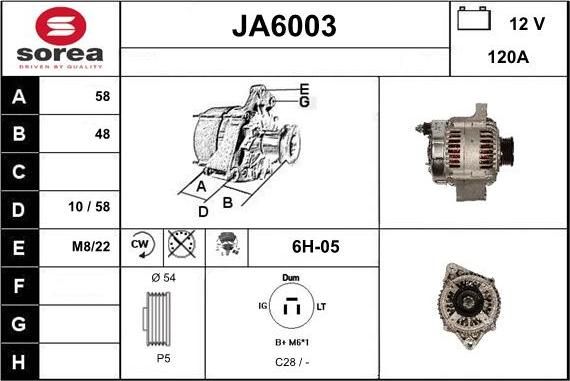 Sera JA6003 - Alternator www.molydon.hr