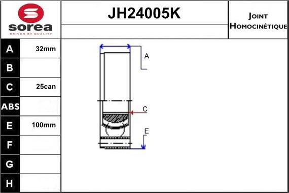 Sera JH24005K - Kardan, Pogonska osovina www.molydon.hr