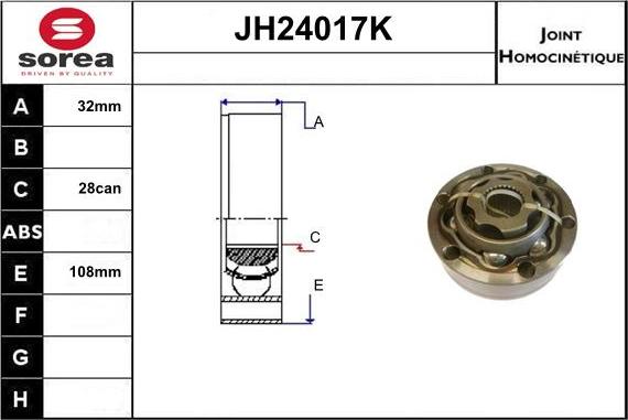 Sera JH24017K - Kardan, Pogonska osovina www.molydon.hr