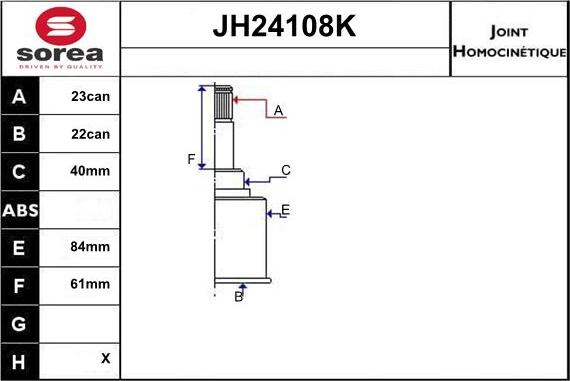 Sera JH24108K - Kardan, Pogonska osovina www.molydon.hr