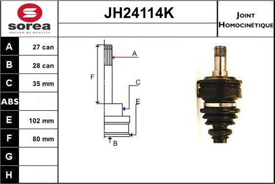 Sera JH24114K - Kardan, Pogonska osovina www.molydon.hr