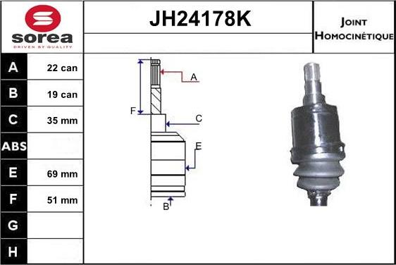 Sera JH24178K - Kardan, Pogonska osovina www.molydon.hr