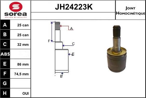 Sera JH24223K - Kardan, Pogonska osovina www.molydon.hr