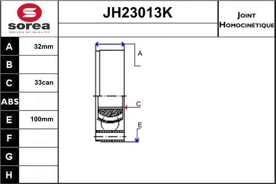 Sera JH23013K - Kardan, Pogonska osovina www.molydon.hr