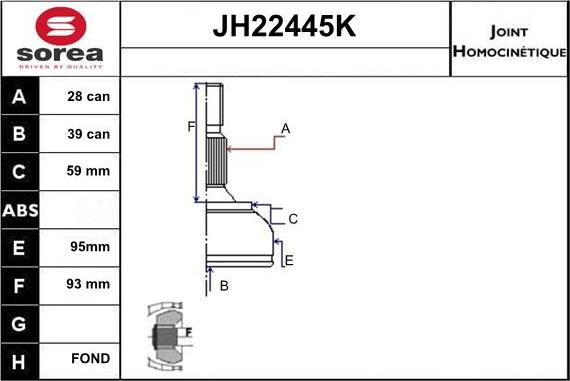 Sera JH22445K - Kardan, Pogonska osovina www.molydon.hr