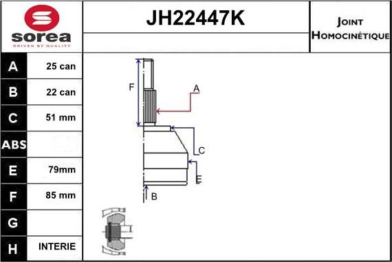 Sera JH22447K - Kardan, Pogonska osovina www.molydon.hr