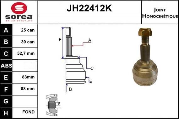 Sera JH22412K - Kardan, Pogonska osovina www.molydon.hr