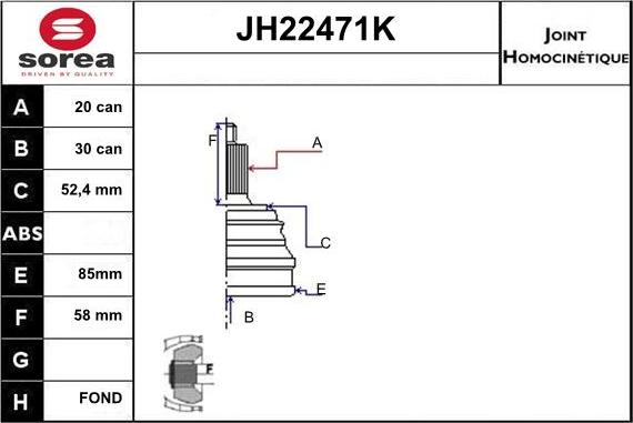 Sera JH22471K - Kardan, Pogonska osovina www.molydon.hr