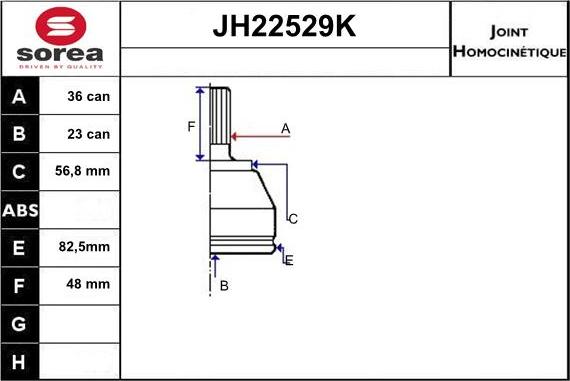 Sera JH22529K - Kardan, Pogonska osovina www.molydon.hr