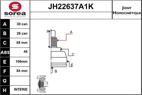 Sera JH22637A1K - Kardan, Pogonska osovina www.molydon.hr