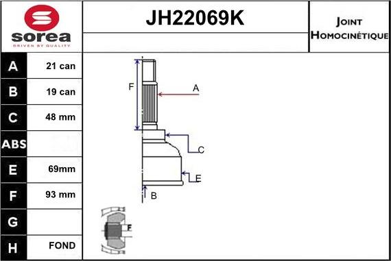 Sera JH22069K - Kardan, Pogonska osovina www.molydon.hr