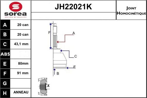 Sera JH22021K - Kardan, Pogonska osovina www.molydon.hr