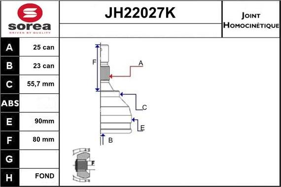 Sera JH22027K - Kardan, Pogonska osovina www.molydon.hr