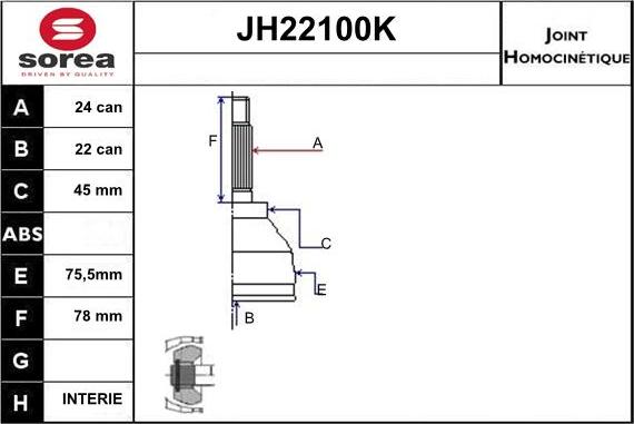 Sera JH22100K - Kardan, Pogonska osovina www.molydon.hr