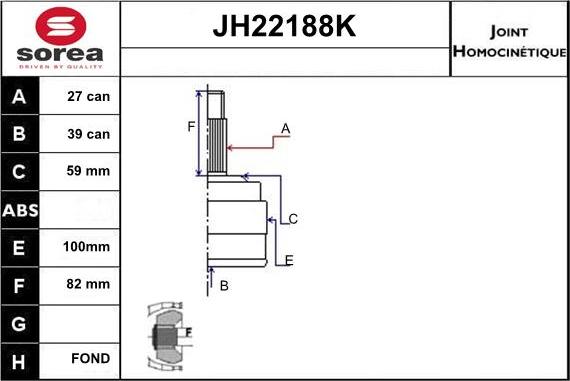 Sera JH22188K - Kardan, Pogonska osovina www.molydon.hr