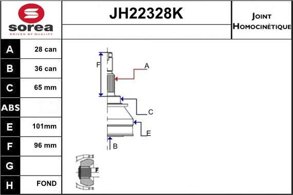 Sera JH22328K - Kardan, Pogonska osovina www.molydon.hr