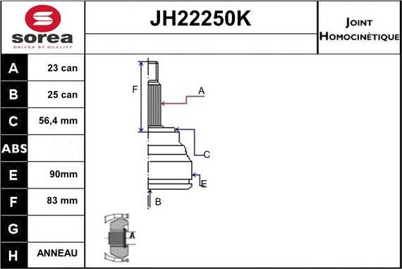 Sera JH22250K - Kardan, Pogonska osovina www.molydon.hr