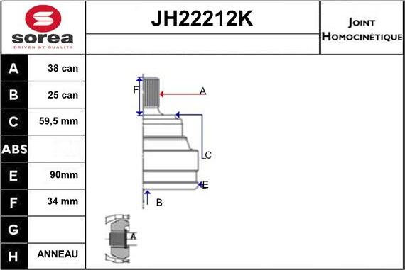 Sera JH22212K - Kardan, Pogonska osovina www.molydon.hr