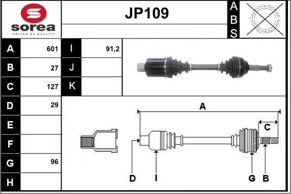 Sera JP109 - Pogonska osovina www.molydon.hr