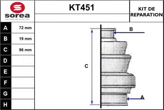 Sera KT451 - Manžeta, Pogonska osovina www.molydon.hr