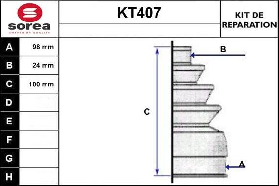 Sera KT407 - Manžeta, Pogonska osovina www.molydon.hr