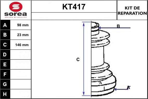 Sera KT417 - Manžeta, Pogonska osovina www.molydon.hr