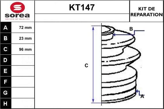 Sera KT147 - Manžeta, Pogonska osovina www.molydon.hr