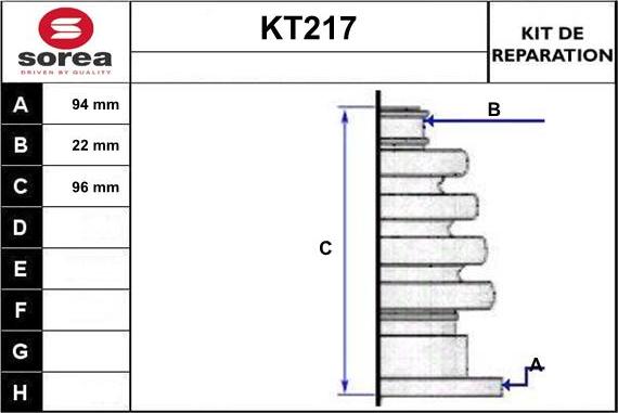 Sera KT217 - Manžeta, Pogonska osovina www.molydon.hr