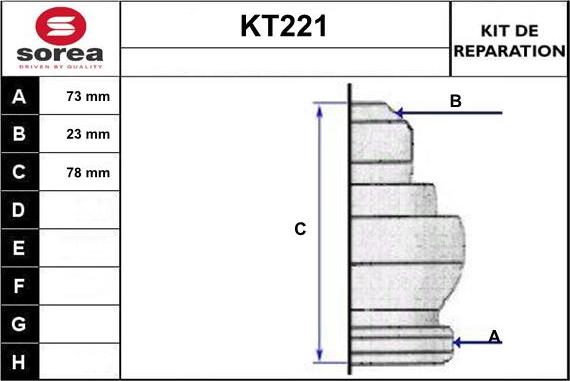 Sera KT221 - Manžeta, Pogonska osovina www.molydon.hr