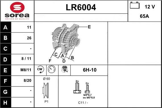 Sera LR6004 - Alternator www.molydon.hr