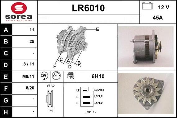 Sera LR6010 - Alternator www.molydon.hr