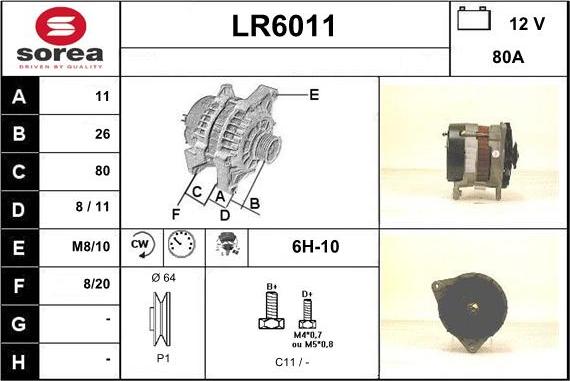 Sera LR6011 - Alternator www.molydon.hr