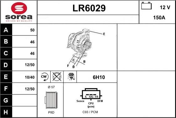 Sera LR6029 - Alternator www.molydon.hr