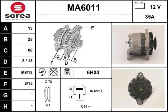 Sera MA6011 - Alternator www.molydon.hr