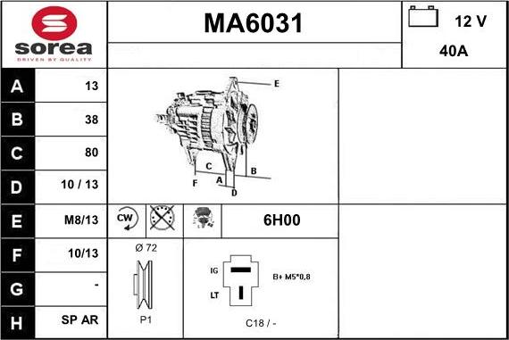 Sera MA6031 - Alternator www.molydon.hr