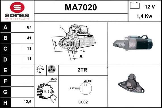 Sera MA7020 - Starter www.molydon.hr