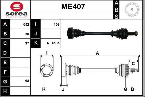 Sera ME407 - Pogonska osovina www.molydon.hr