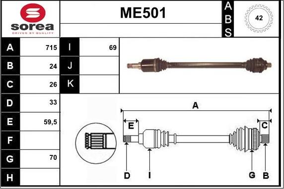 Sera ME501 - Pogonska osovina www.molydon.hr