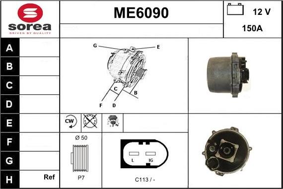 Sera ME6090 - Alternator www.molydon.hr