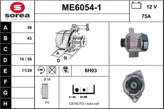 Sera ME6054-1 - Alternator www.molydon.hr