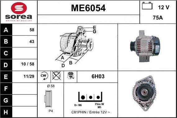 Sera ME6054 - Alternator www.molydon.hr