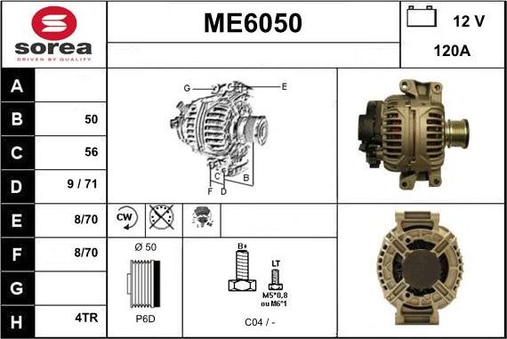 Sera ME6050 - Alternator www.molydon.hr