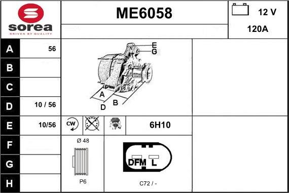 Sera ME6058 - Alternator www.molydon.hr